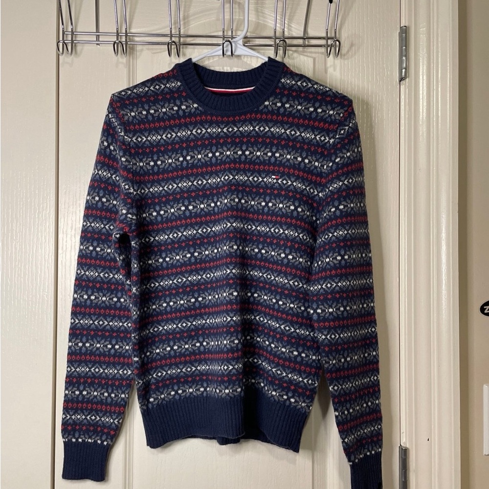 Tommy Hilfiger Multicolor Patterned Crewneck Swea… - image 1